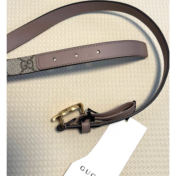 NWT GUCCI GG Supreme Monogram Calfskin Leather Canvas Belt - Picture 6 of 9